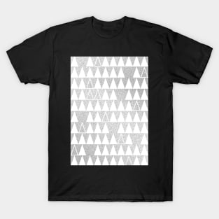 Silver and White Triangles T-Shirt